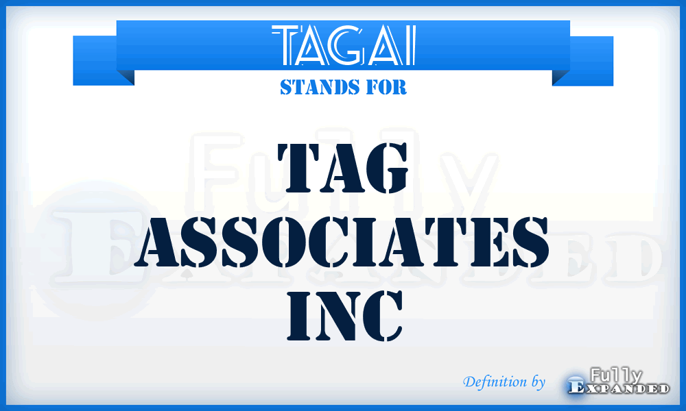 TAGAI - TAG Associates Inc