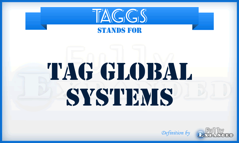 TAGGS - TAG Global Systems