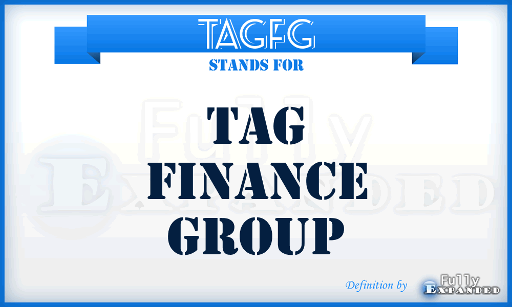 TAGFG - TAG Finance Group