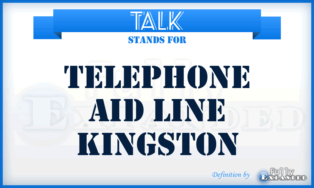 TALK - Telephone Aid Line Kingston