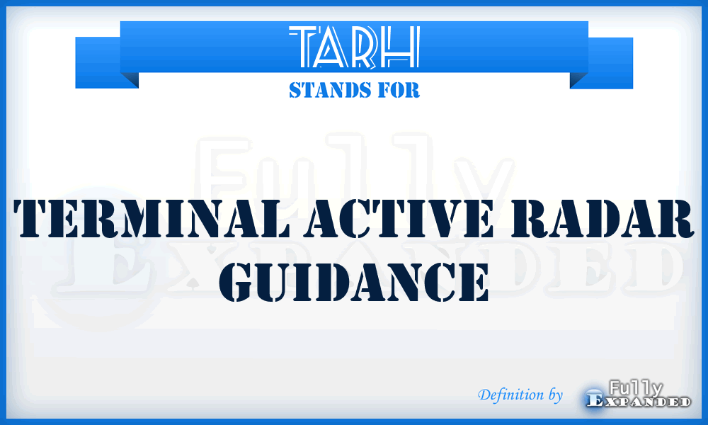 TARH - terminal active radar guidance