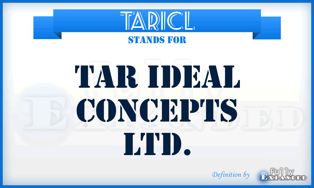 TARICL - TAR Ideal Concepts Ltd.