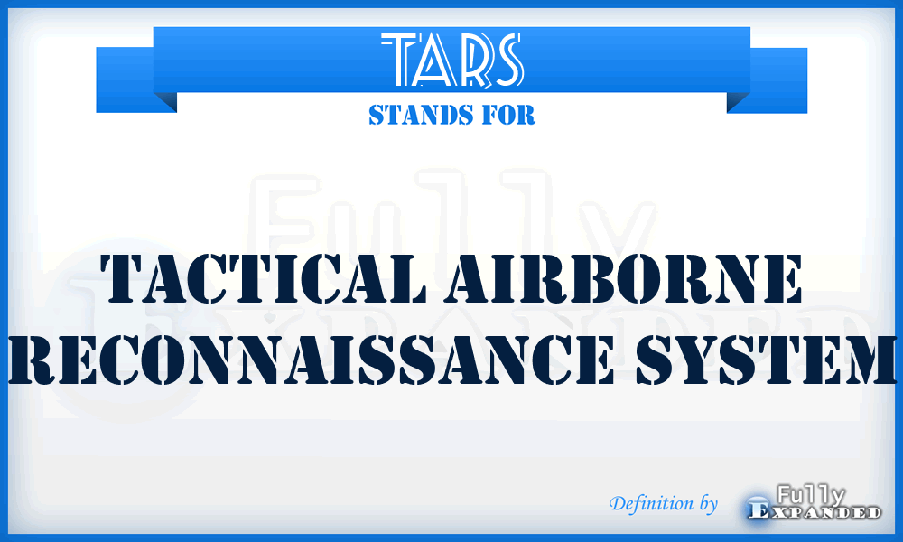 TARS - Tactical Airborne Reconnaissance System