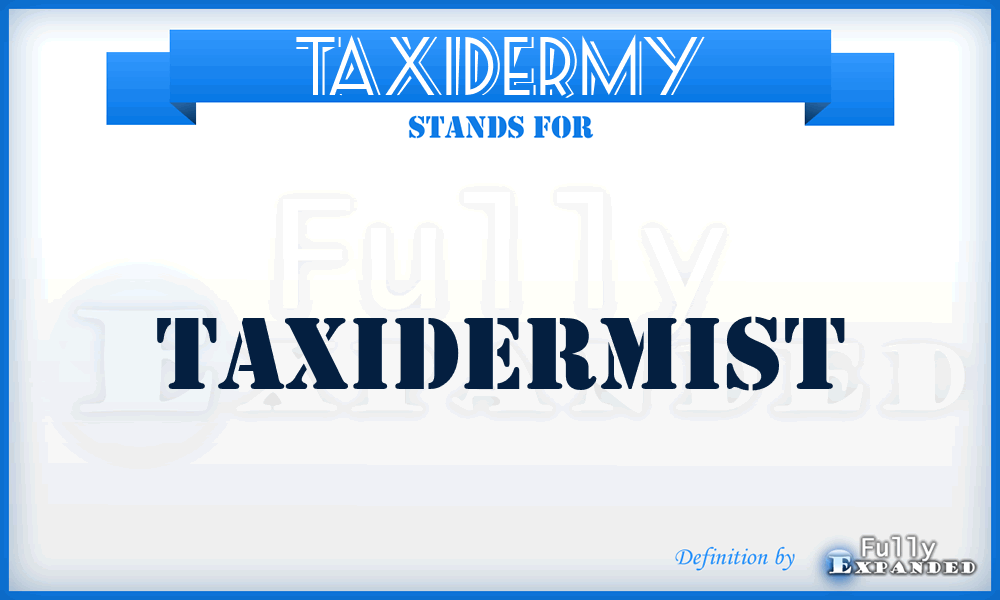 TAXIDERMY - Taxidermist