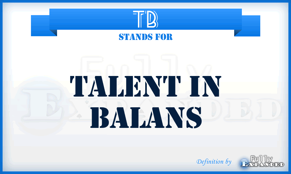 TB - Talent in Balans