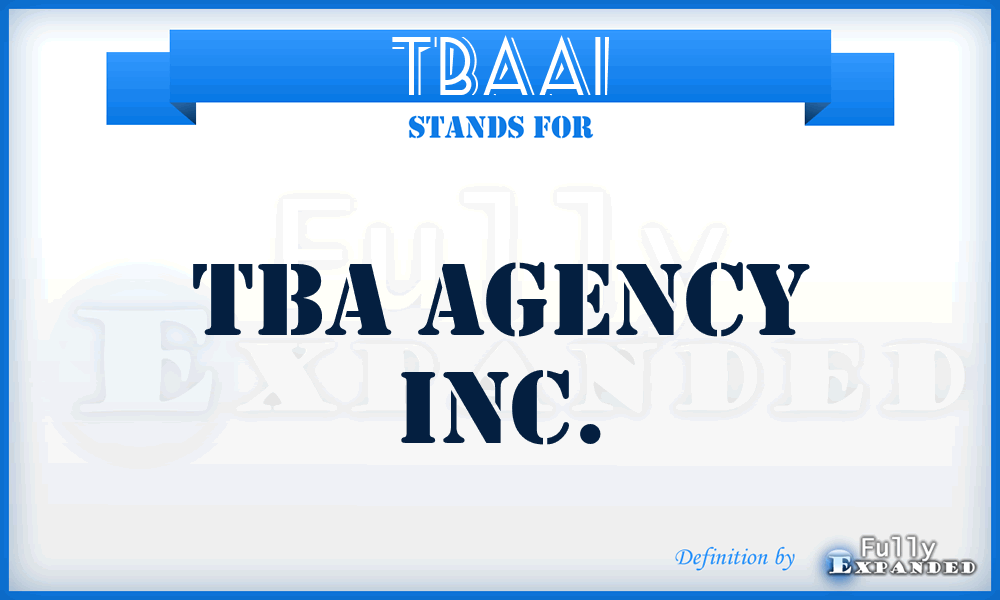 TBAAI - TBA Agency Inc.