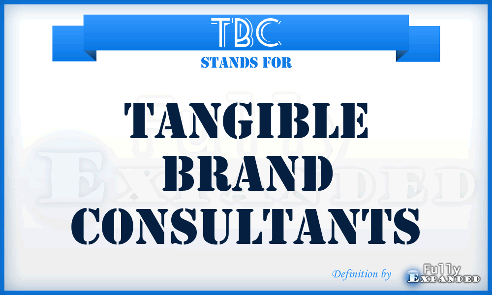 TBC - Tangible Brand Consultants