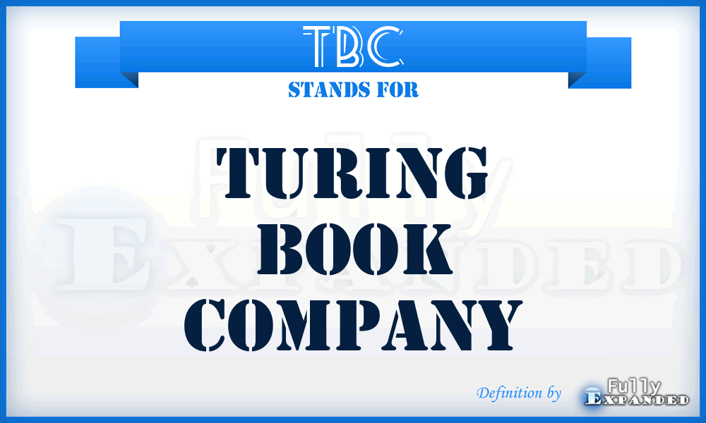 TBC - Turing Book Company