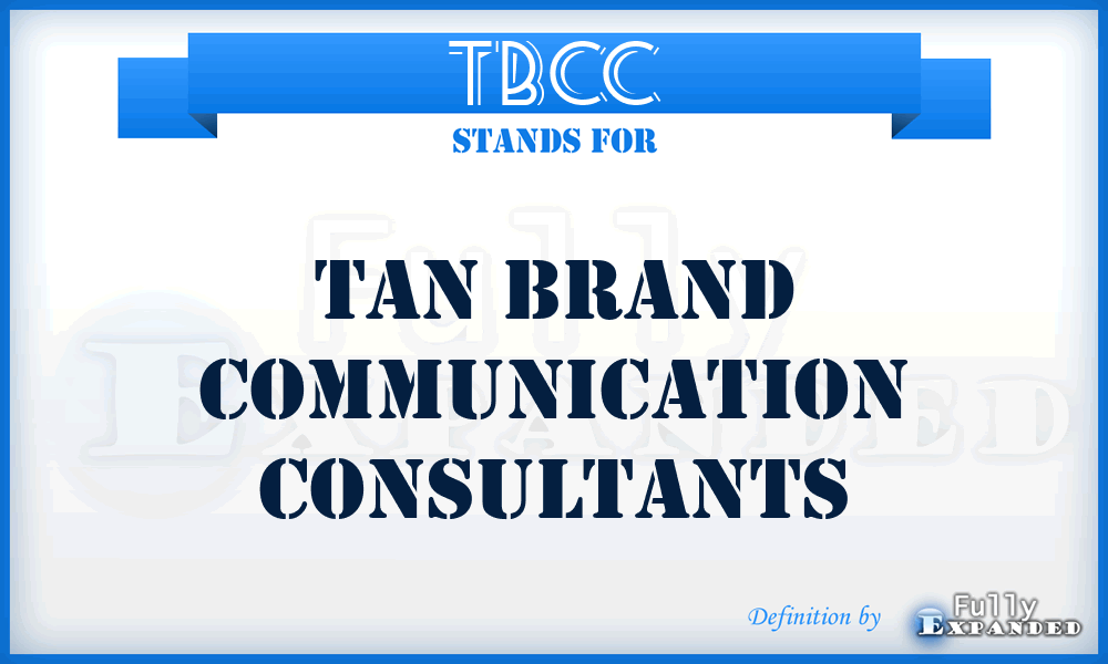 TBCC - Tan Brand Communication Consultants