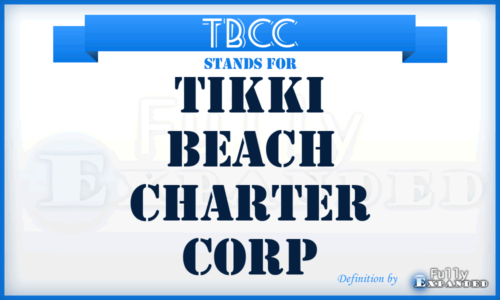 TBCC - Tikki Beach Charter Corp