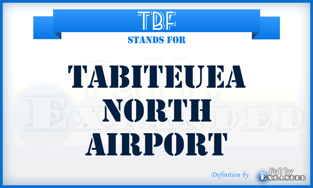 TBF - Tabiteuea North airport