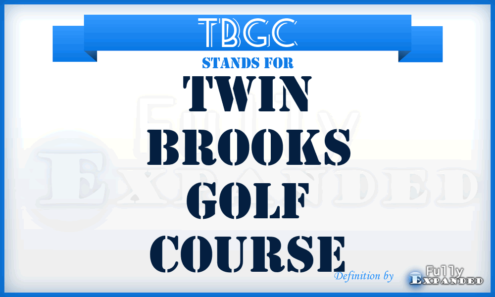 TBGC - Twin Brooks Golf Course