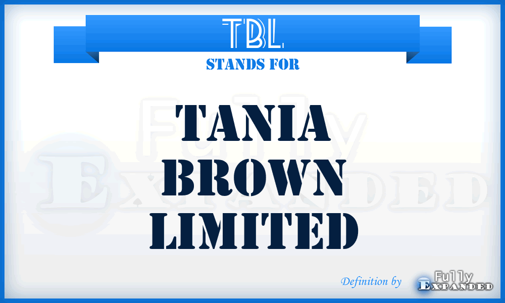 TBL - Tania Brown Limited