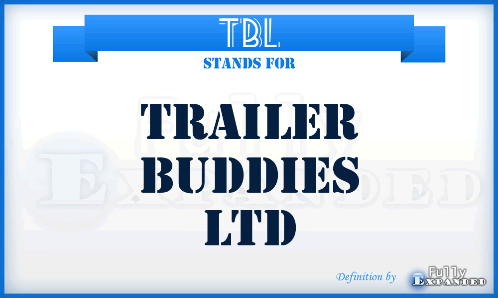 TBL - Trailer Buddies Ltd