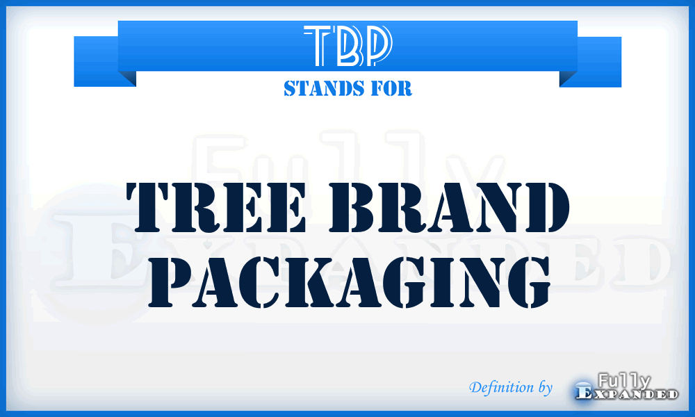 TBP - Tree Brand Packaging