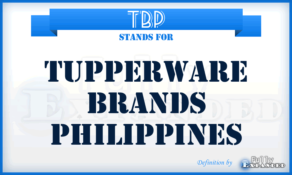 TBP - Tupperware Brands Philippines