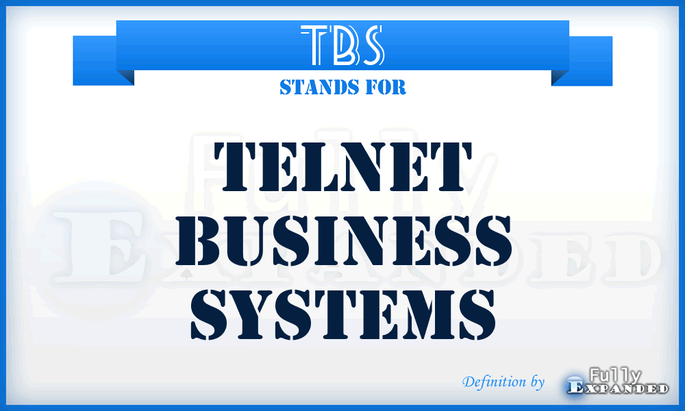 TBS - Telnet Business Systems