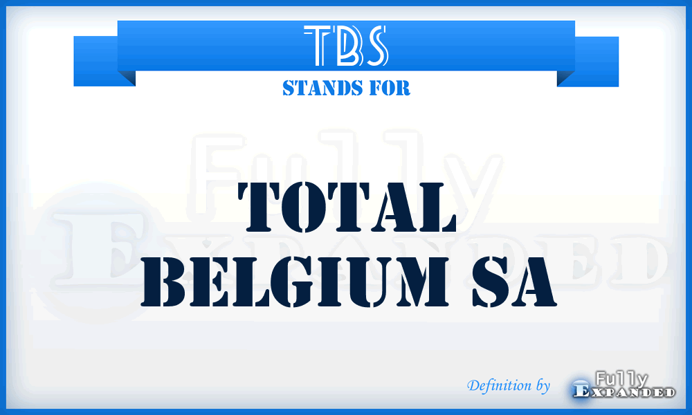 TBS - Total Belgium Sa