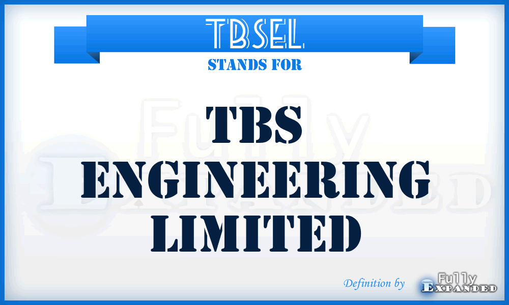 TBSEL - TBS Engineering Limited