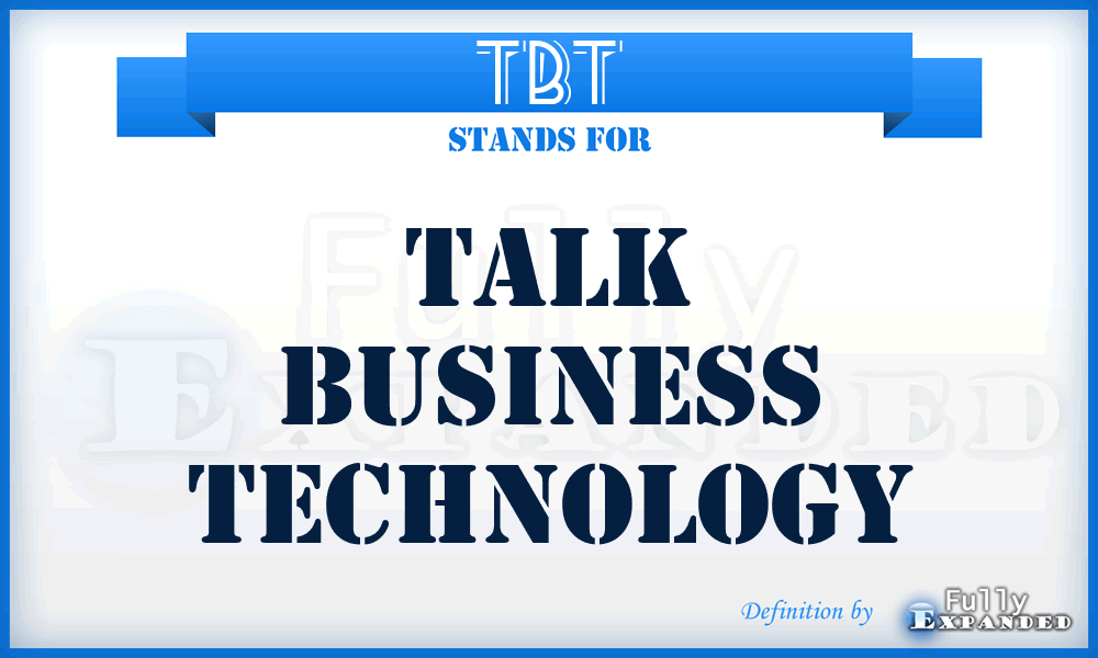 TBT - Talk Business Technology