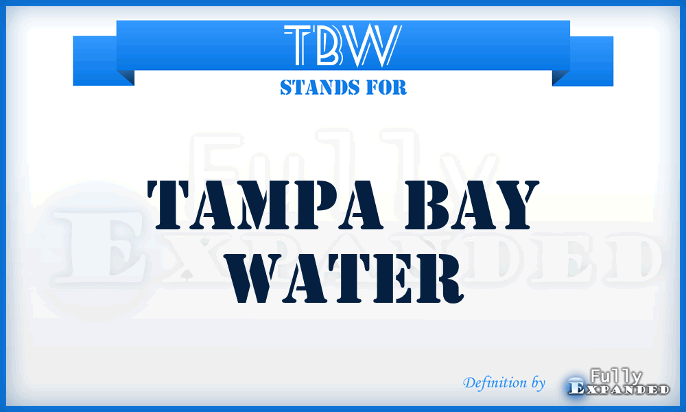 TBW - Tampa Bay Water