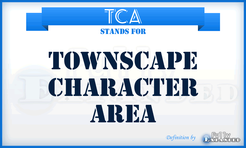 TCA - Townscape Character Area