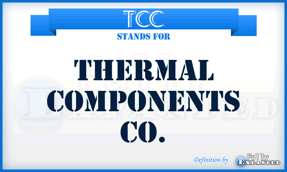 TCC - Thermal Components Co.