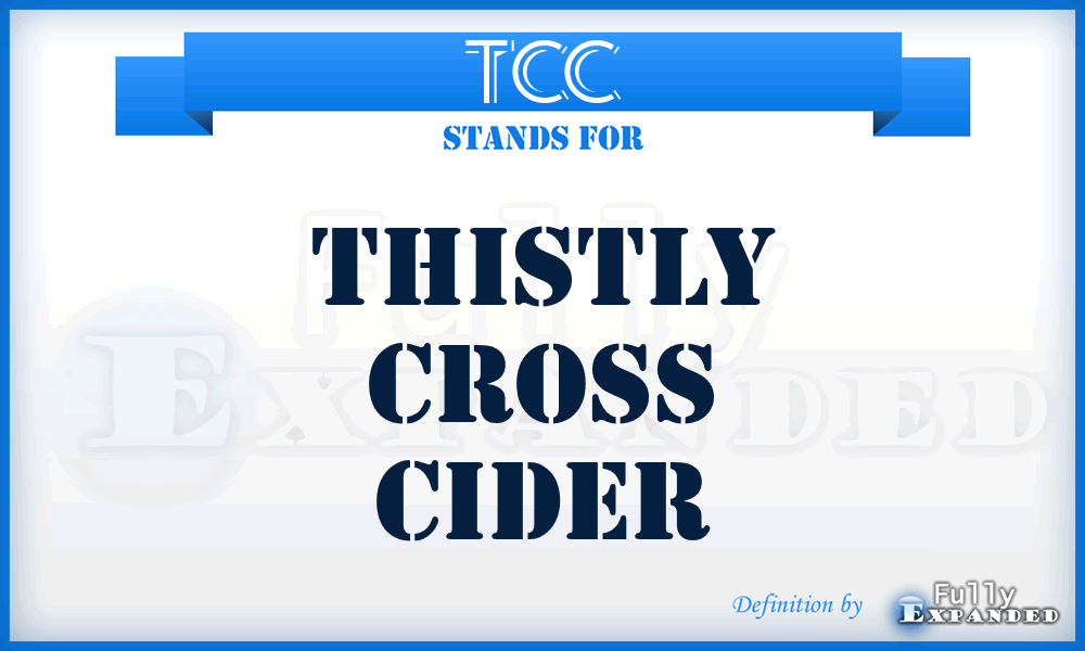 TCC - Thistly Cross Cider