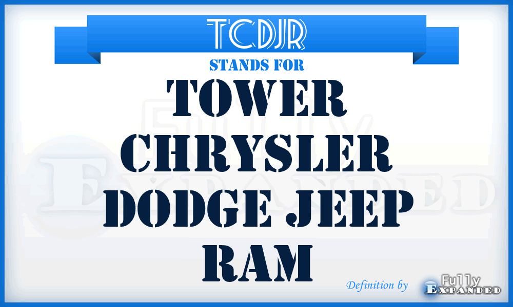 TCDJR - Tower Chrysler Dodge Jeep Ram