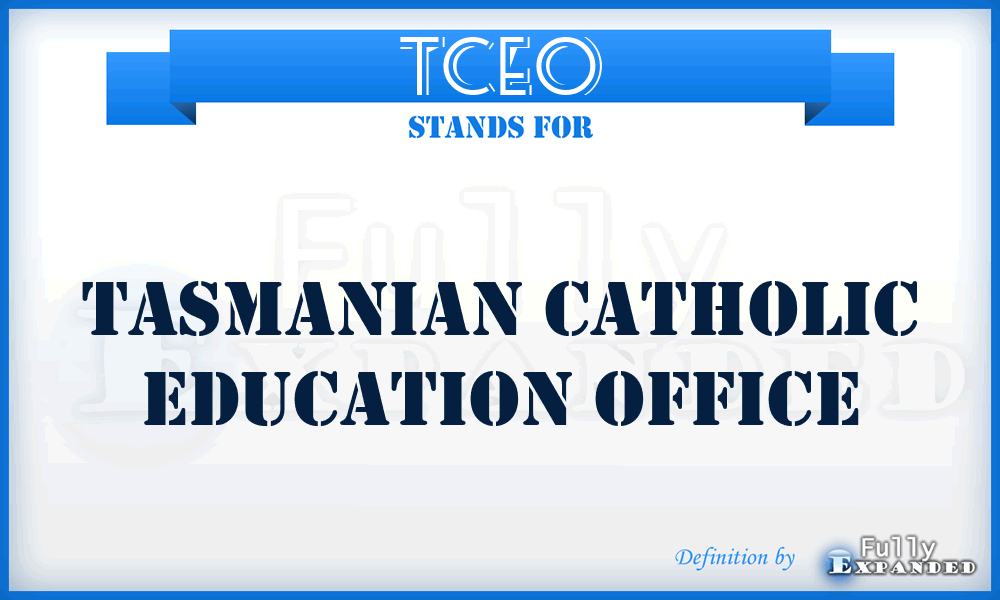 TCEO - Tasmanian Catholic Education Office