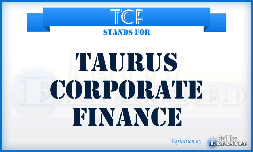 TCF - Taurus Corporate Finance