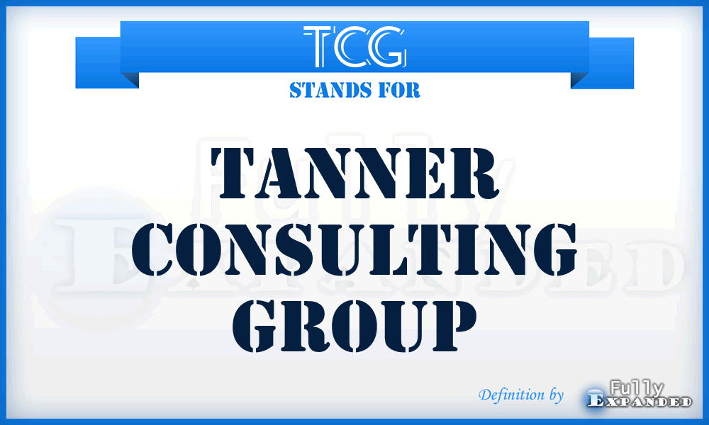 TCG - Tanner Consulting Group