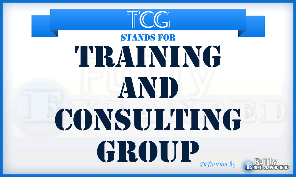 TCG - Training and Consulting Group