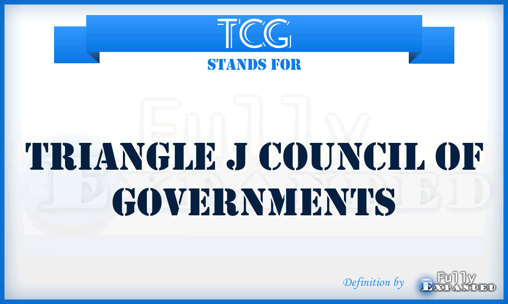 TCG - Triangle j Council of Governments