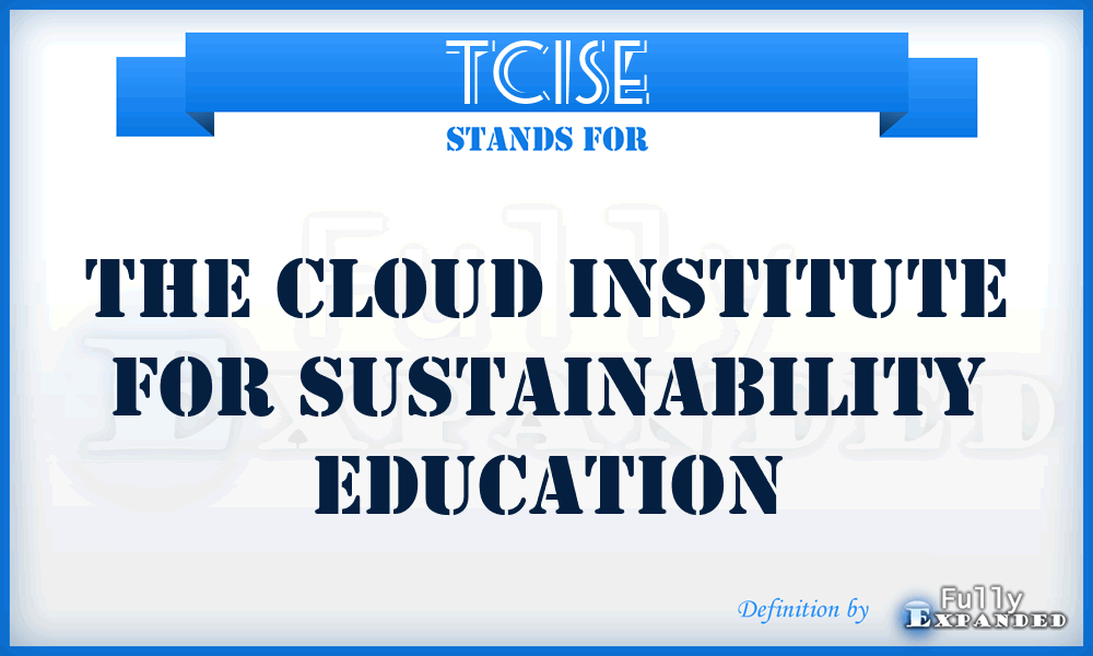 TCISE - The Cloud Institute for Sustainability Education