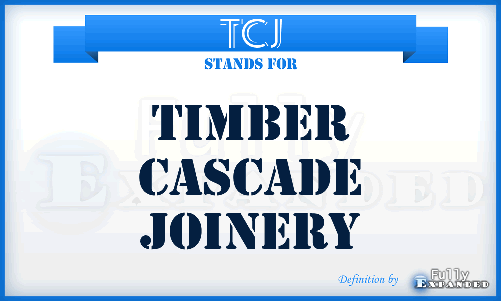 TCJ - Timber Cascade Joinery