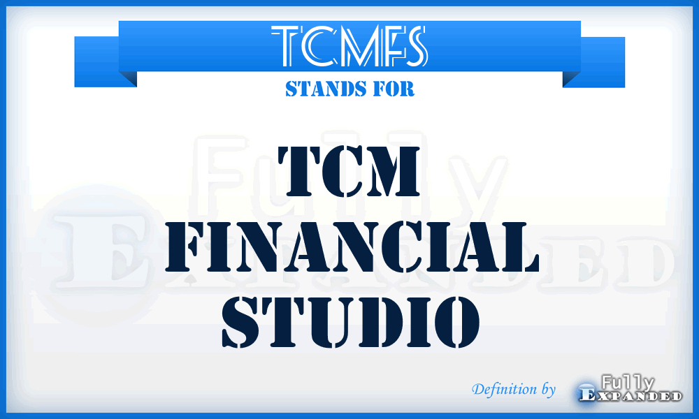 TCMFS - TCM Financial Studio