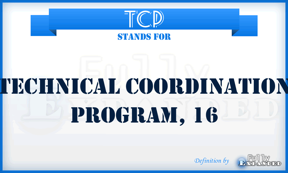 TCP - technical coordination program, 16