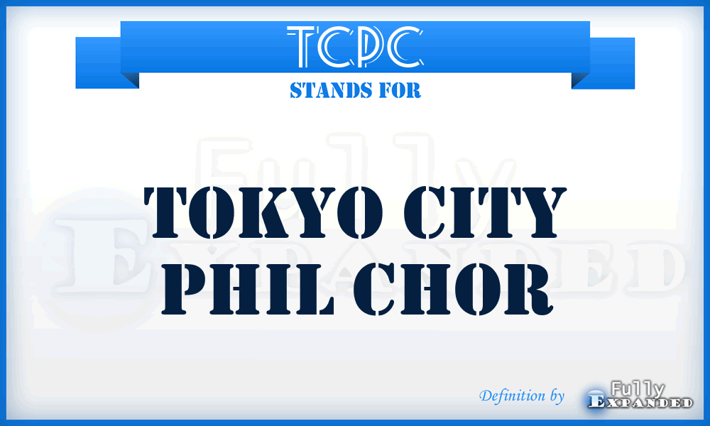 TCPC - Tokyo City Phil Chor