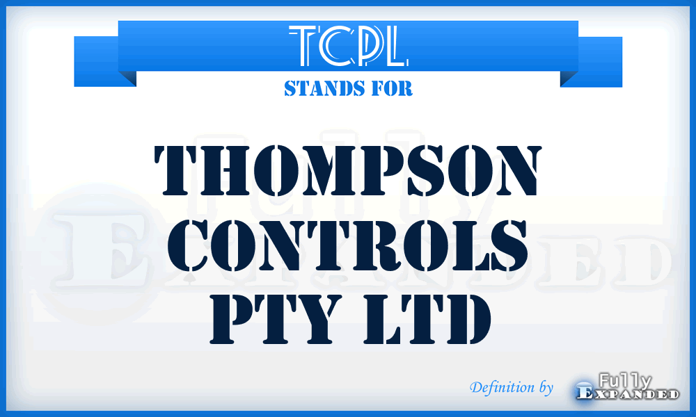 TCPL - Thompson Controls Pty Ltd