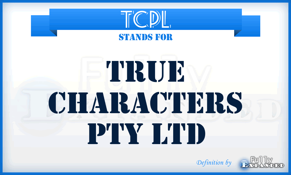 TCPL - True Characters Pty Ltd