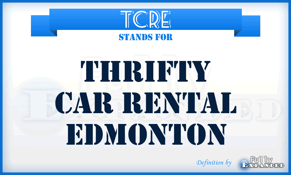TCRE - Thrifty Car Rental Edmonton