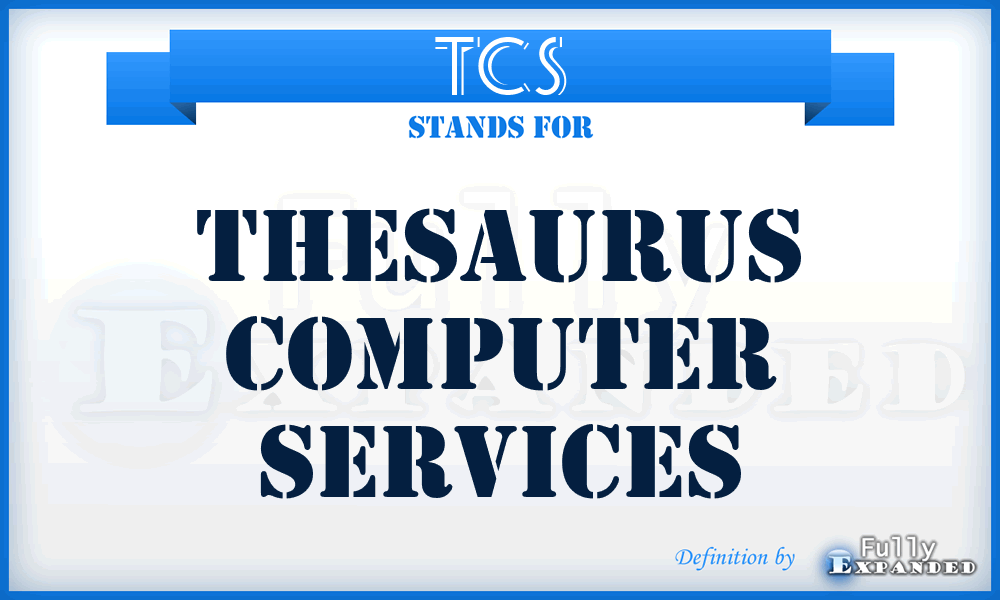 TCS - Thesaurus Computer Services