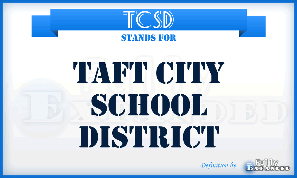 TCSD - Taft City School District