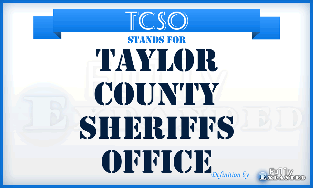 TCSO - Taylor County Sheriffs Office