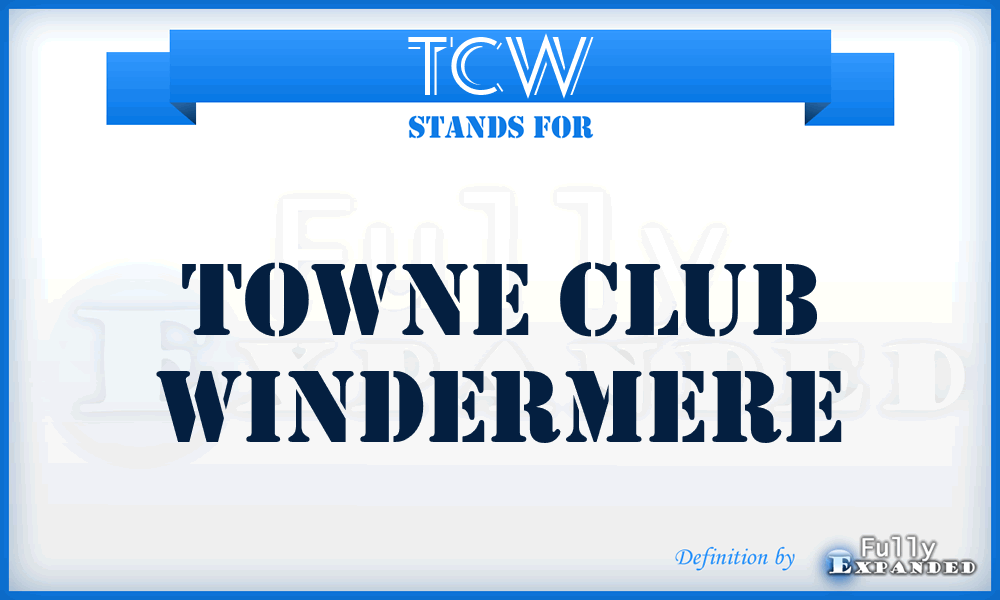 TCW - Towne Club Windermere