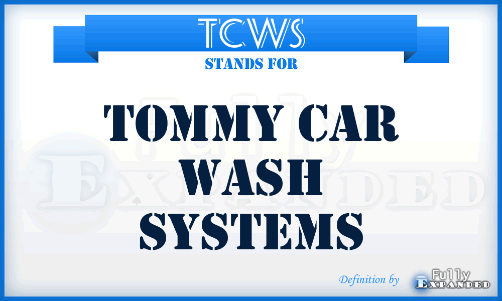TCWS - Tommy Car Wash Systems