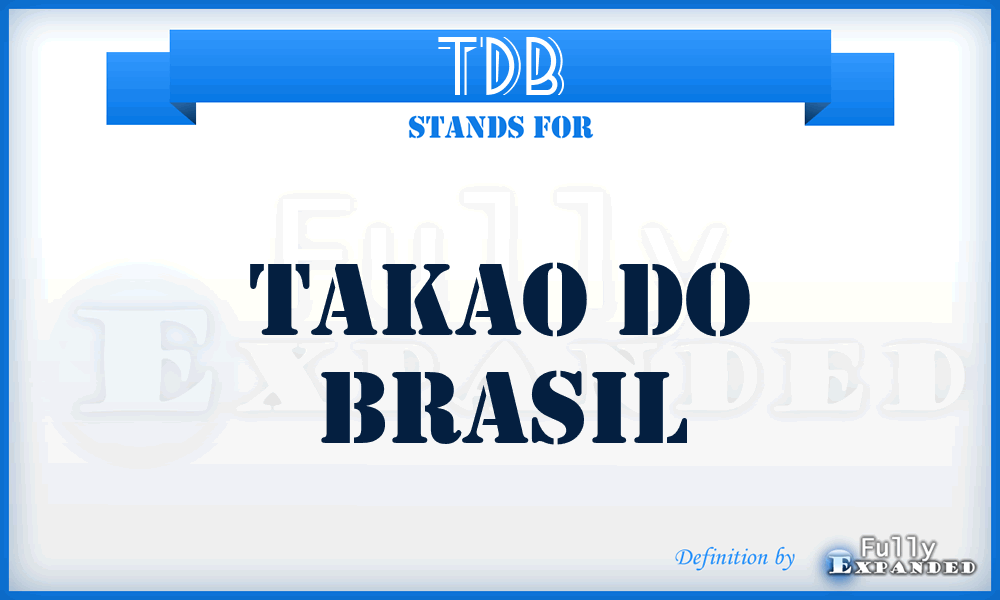 TDB - Takao Do Brasil