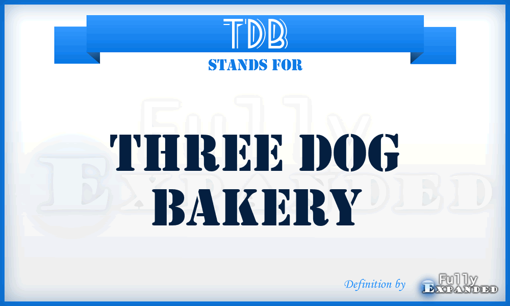 TDB - Three Dog Bakery