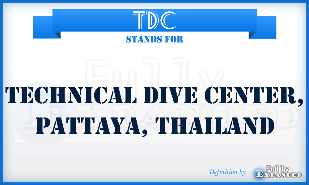 TDC - Technical Dive Center, Pattaya, Thailand